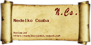 Nedelko Csaba névjegykártya